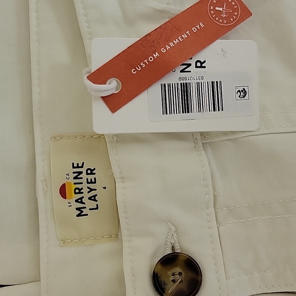 Marine Layer Cream High-Waisted Painter Pants Sz 4. New With Tags - Picture 4 of 6